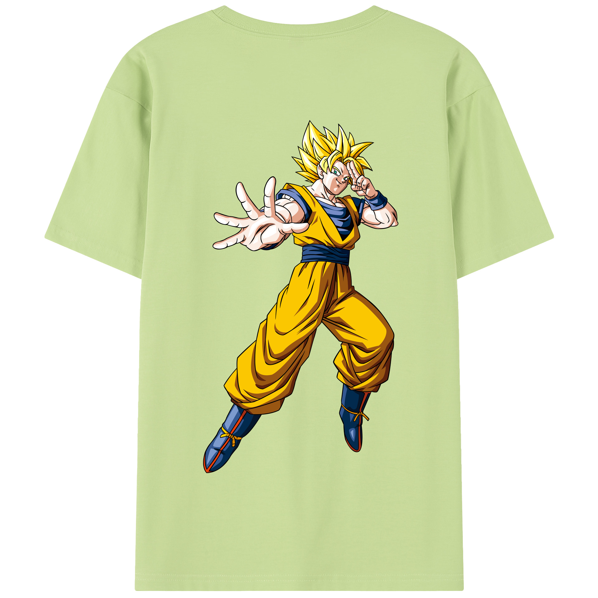 （画像用） ドラゴンボール 孫悟空（そん ごくう）Son Goku カカロット DRAGON BALL Kakarotto 綿100％半袖Tシャツ（背面プリント）